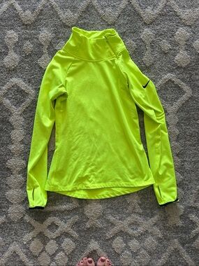 Nike High-Visibility Neon Yellow Quarter Zip Training Top